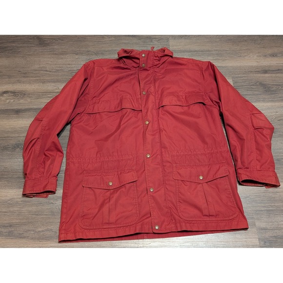 Eddie Bauer Other - Vintage Eddie Bauer Mens Red Cotton Blend Barn Field Jacket Wool Lined Large